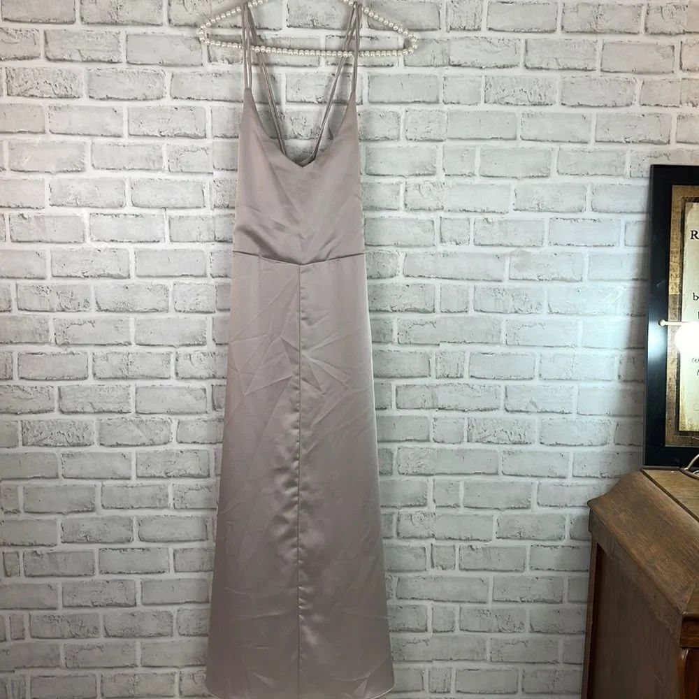 Mod Ref Maxi Slip Dress Criss Cross Back Champagne Size Medium